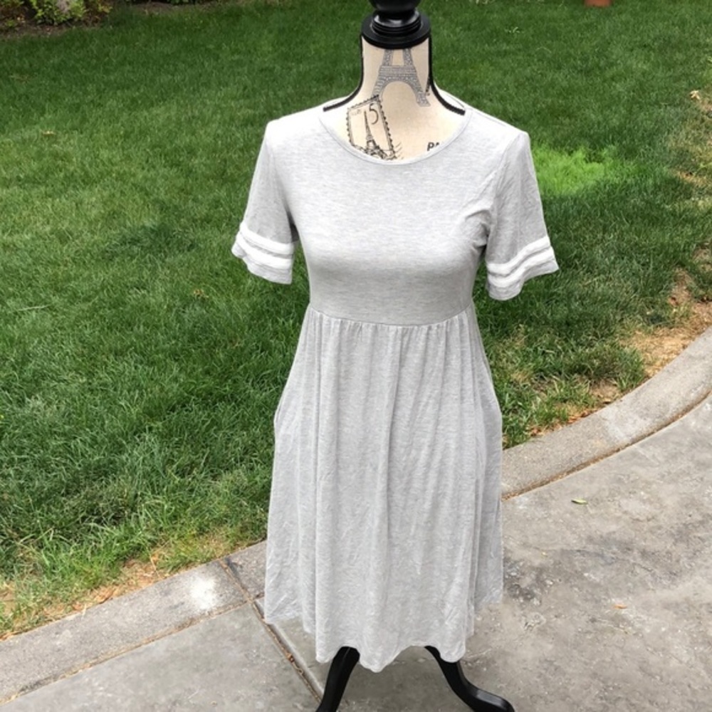 Emberly cotton Sporty Sleeved Dress Pockets Sz M